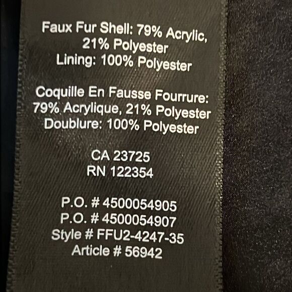 Aritzia‎ Talula Romilly Grey/Black Faux Fur Vest Size XS - Picture 12 of 12